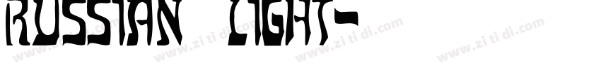 russian light字体转换